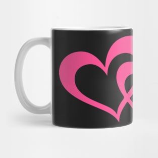 Two Pink Hearts Mug